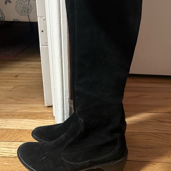 Stuart Weitzman Black Heeled Boots - Picture 1 of 4